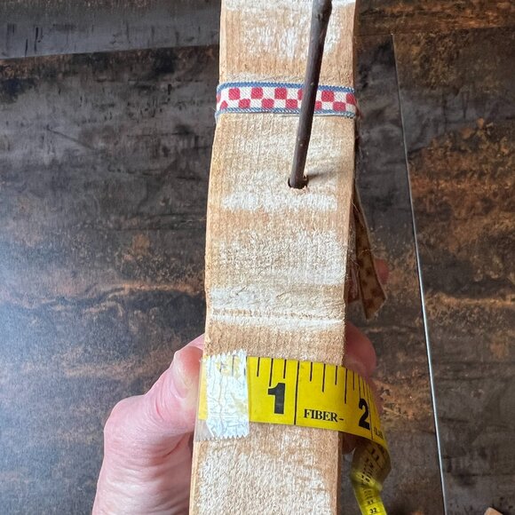 Lot of 3 Handmade Christmas Primitives Raggedy Santa/Wooden Snowman/Wooden Santa - Picture 14 of 15